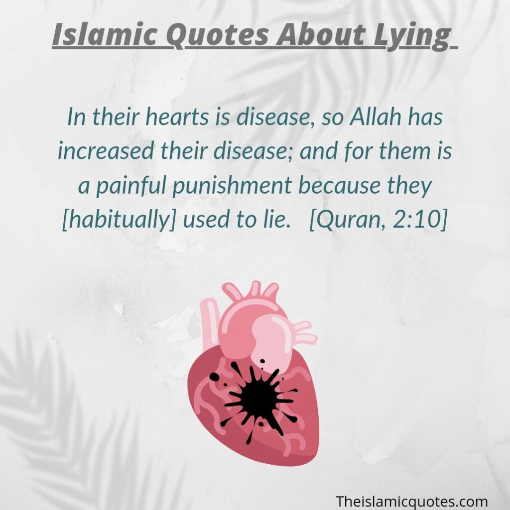 Islamic Quotes about lying