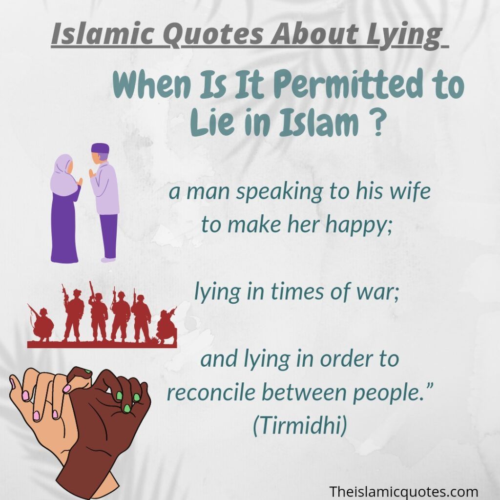Islamic Quotes about lying