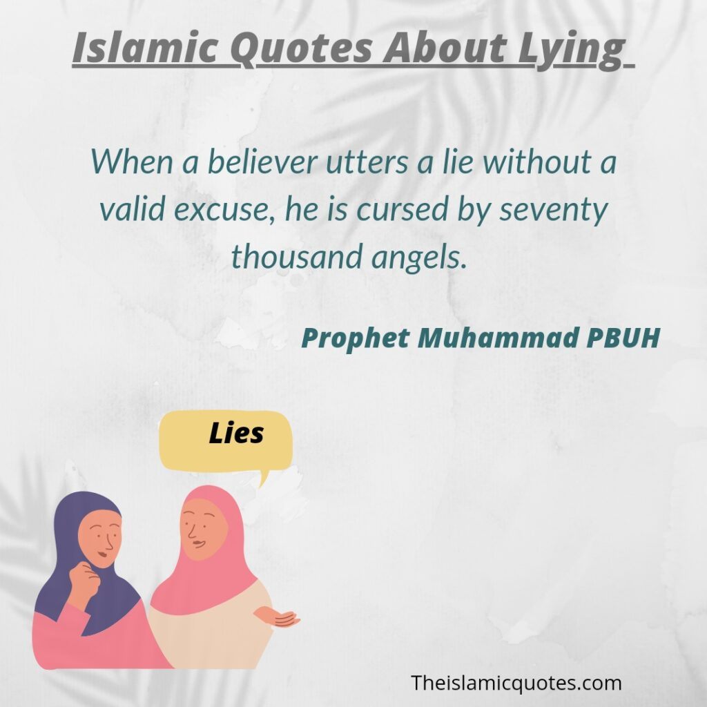 Islami Quotes about lying