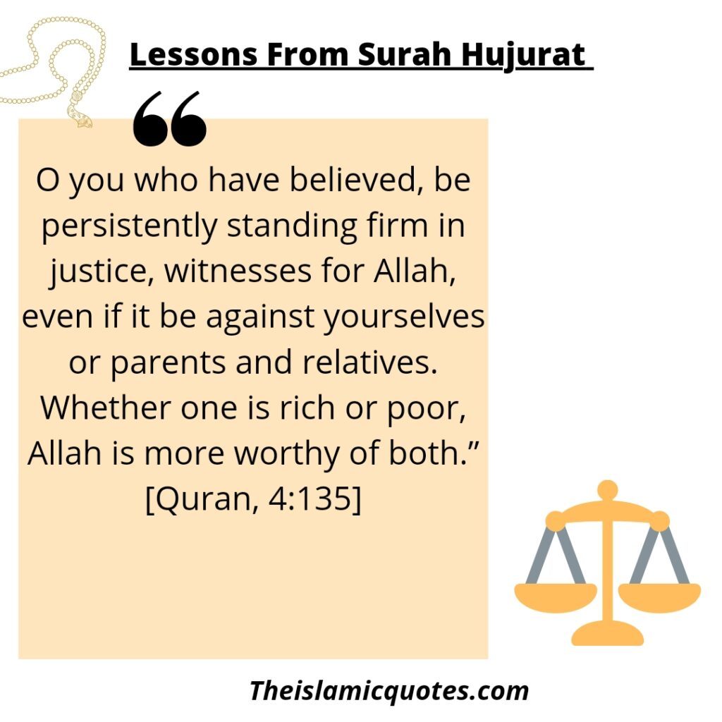 Lessons from Surah Hujarat