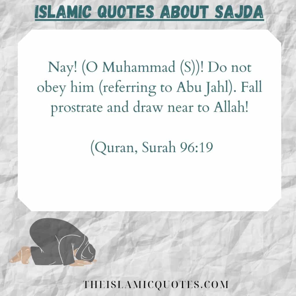Islamic Quotes on Sajda
