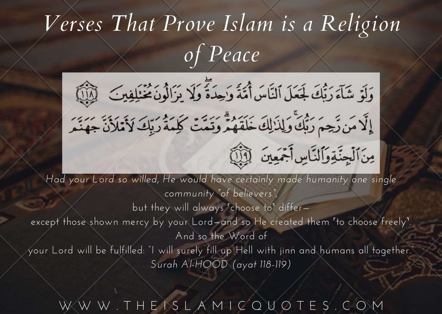 Quranic Verses on Peace- 10 Verses Proving Islam Is Peaceful  