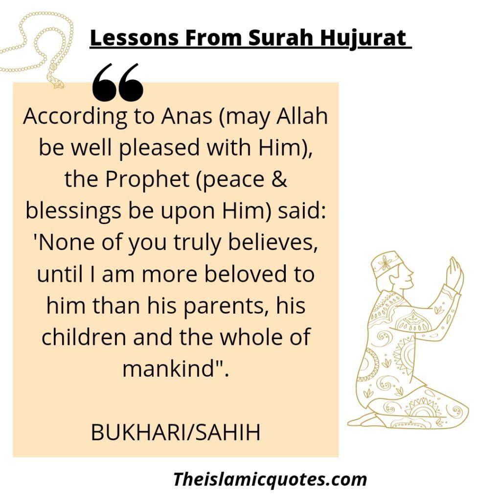 Lessons from Surah Hujarat