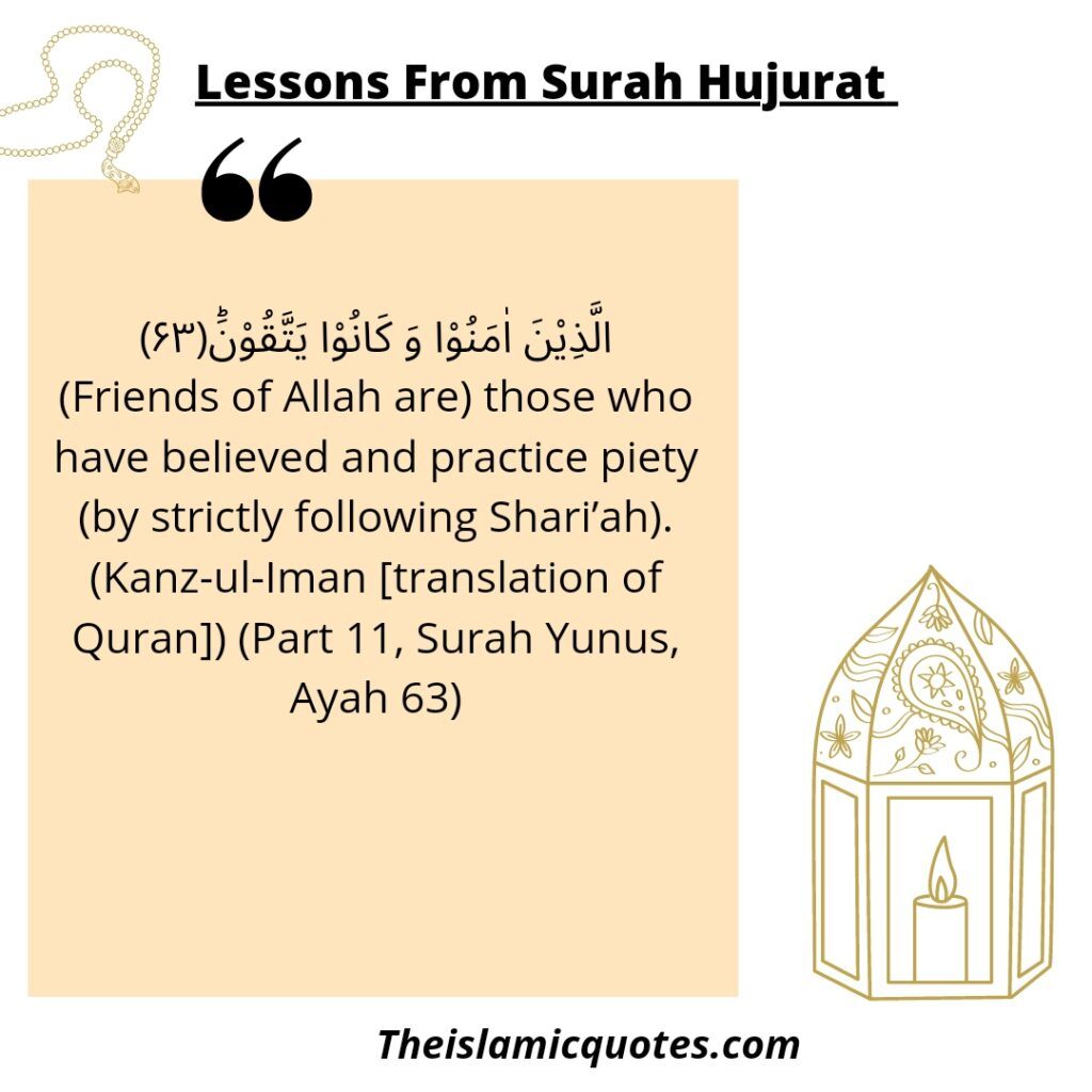 Lessons from Surah