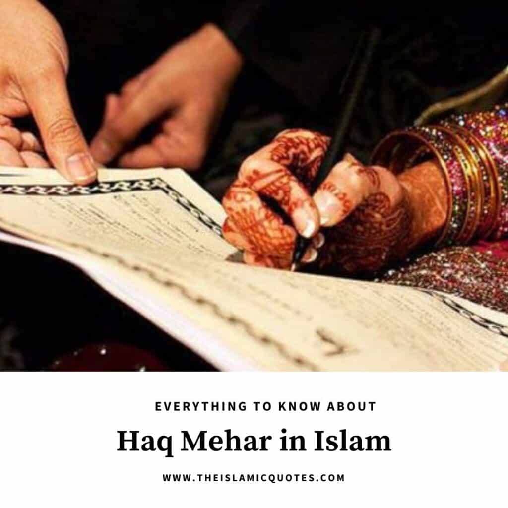 haq mehar in islam