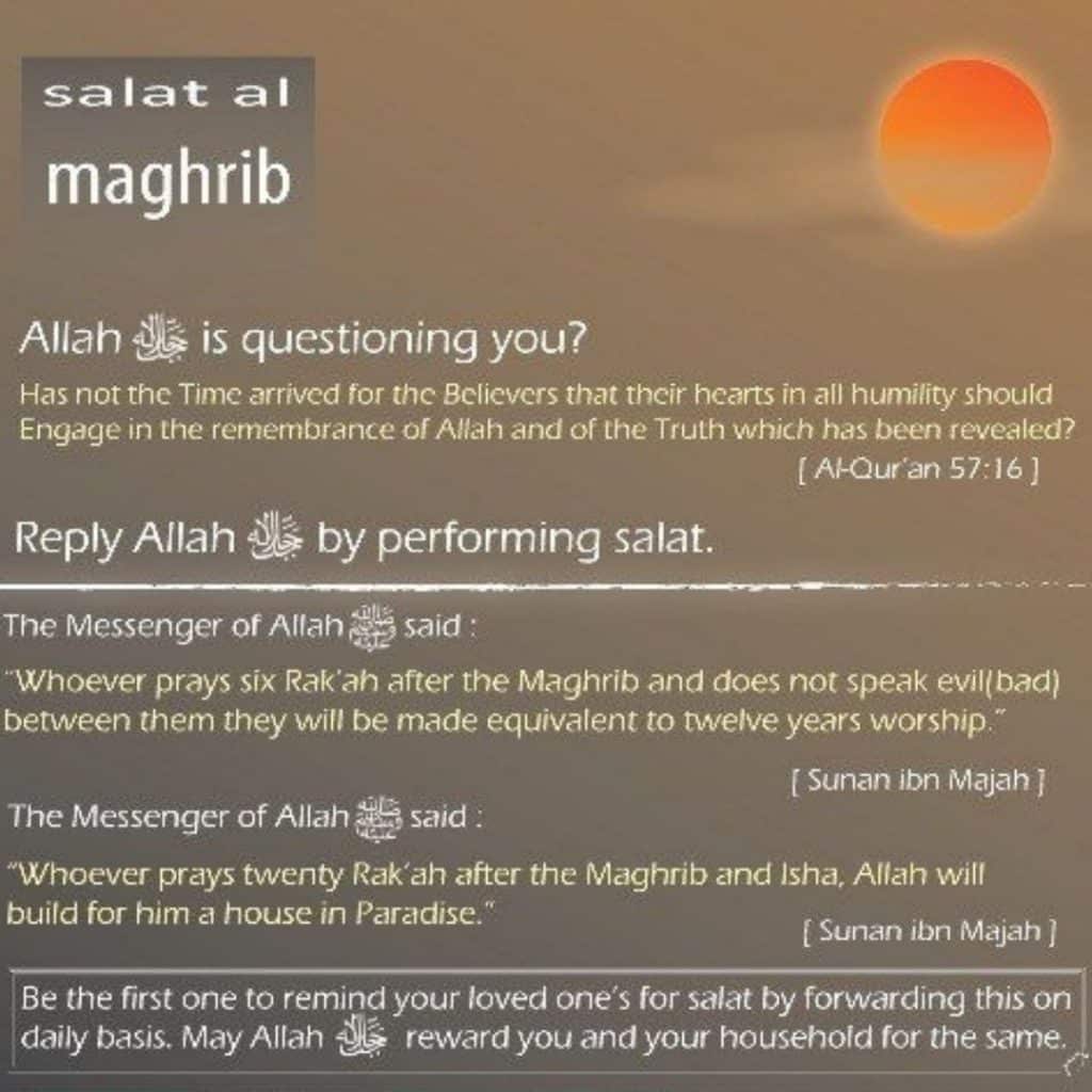 maghrib prayer benefits